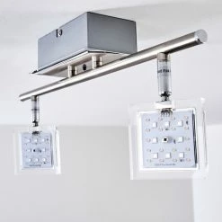 Hofstein Oxford Deckenleuchte LED Chrom, 2-flammig, Fernbedienung, Farbwechsler 37 Hofstein Oxford Deckenleuchte LED Chrom, 2-flammig, Fernbedienung, Farbwechsler -Bürolampen Verkäufe oxford deckenleuchte h3009765 13