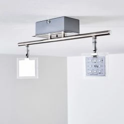 Hofstein Oxford Deckenleuchte LED Chrom, 2-flammig, Fernbedienung, Farbwechsler 39 Hofstein Oxford Deckenleuchte LED Chrom, 2-flammig, Fernbedienung, Farbwechsler -Bürolampen Verkäufe oxford deckenleuchte h3009765 15