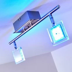 Hofstein Oxford Deckenleuchte LED Chrom, 2-flammig, Fernbedienung, Farbwechsler 42 Hofstein Oxford Deckenleuchte LED Chrom, 2-flammig, Fernbedienung, Farbwechsler -Bürolampen Verkäufe oxford deckenleuchte h3009765 18