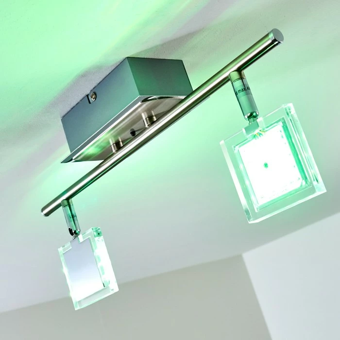 Hofstein Oxford Deckenleuchte LED Chrom, 2-flammig, Fernbedienung, Farbwechsler 5 Hofstein Oxford Deckenleuchte LED Chrom, 2-flammig, Fernbedienung, Farbwechsler – Bild 5