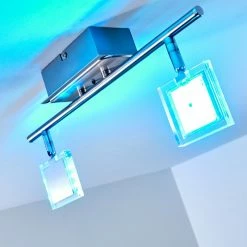 Hofstein Oxford Deckenleuchte LED Chrom, 2-flammig, Fernbedienung, Farbwechsler 29 Hofstein Oxford Deckenleuchte LED Chrom, 2-flammig, Fernbedienung, Farbwechsler -Bürolampen Verkäufe oxford deckenleuchte h3009765 5