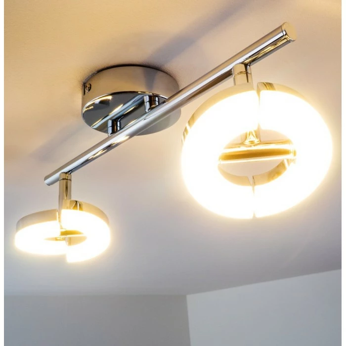 Hofstein Paris Deckenspot LED Chrom, 2-flammig 1 Hofstein Paris Deckenspot LED Chrom, 2-flammig