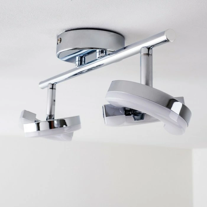 Hofstein Paris Deckenspot LED Chrom, 2-flammig 5 Hofstein Paris Deckenspot LED Chrom, 2-flammig – Bild 5