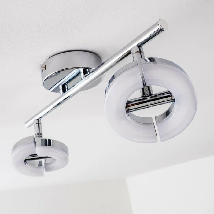 Hofstein Paris Deckenspot LED Chrom, 2-flammig 9 Hofstein Paris Deckenspot LED Chrom, 2-flammig – Bild 9