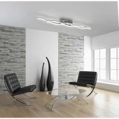 Paul Neuhaus Leuchten Paul Neuhaus Emma Deckenleuchte LED Edelstahl, 2-flammig -Bürolampen Verkäufe paul neuhaus emma deckenleuchte 8450 172 5