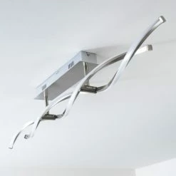 Paul Neuhaus Leuchten Paul Neuhaus POLINA Deckenleuchte LED Edelstahl, 2-flammig -Bürolampen Verkäufe paul neuhaus polina deckenleuchte 9143 55 5