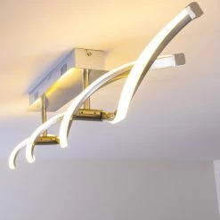 Paul Neuhaus Leuchten Paul Neuhaus POLINA Deckenleuchte LED Edelstahl, 2-flammig -Bürolampen Verkäufe paul neuhaus polina deckenleuchte 9143 55 8