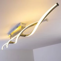 Paul Neuhaus Leuchten Paul Neuhaus POLINA Deckenleuchte LED Edelstahl, 2-flammig -Bürolampen Verkäufe paul neuhaus polina deckenleuchte 9143 55 9