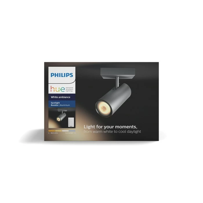 Philips Leuchten Philips Hue Ambiance White Buratto Deckenspot Basis-Set Silber, 1-flammig, Fernbedienung 9 Philips Leuchten Philips Hue Ambiance White Buratto Deckenspot Basis-Set Silber, 1-flammig, Fernbedienung – Bild 9