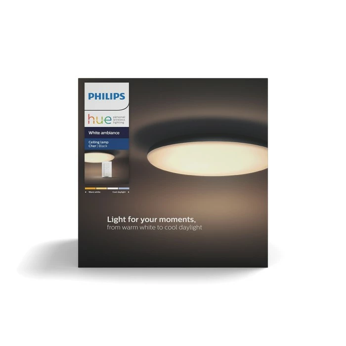Philips Leuchten Philips Hue Ambiance White Cher Deckenleuchte LED Schwarz, 1-flammig, Fernbedienung 12 Philips Leuchten Philips Hue Ambiance White Cher Deckenleuchte LED Schwarz, 1-flammig, Fernbedienung – Bild 12