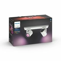 Philips Leuchten Philips Hue Ambiance White & Color Argenta Deckenspot Weiß, 2-flammig, Farbwechsler -Bürolampen Verkäufe philips hue ambiance white color argenta deckenspot 8718696171585 2