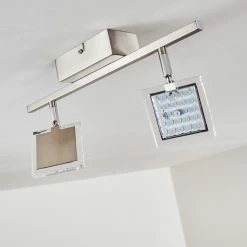 Hofstein Piney Deckenleuchte LED Nickel-Matt, 2-flammig -Bürolampen Verkäufe piney deckenleuchte h3157084 do2 15