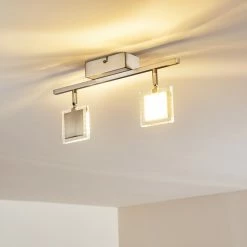 Hofstein Piney Deckenleuchte LED Nickel-Matt, 2-flammig -Bürolampen Verkäufe piney deckenleuchte h3157084 do2 16