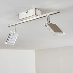 Hofstein Piney Deckenleuchte LED Nickel-Matt, 2-flammig -Bürolampen Verkäufe piney deckenleuchte h3157084 do2 4