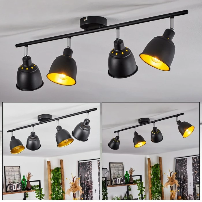 Hofstein Pistrino Deckenleuchte Chrom, Schwarz, 4-flammig 1 Hofstein Pistrino Deckenleuchte Chrom, Schwarz, 4-flammig