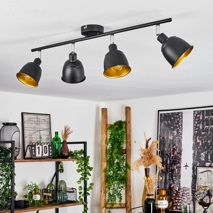 Hofstein Pistrino Deckenleuchte Chrom, Schwarz, 4-flammig 11 Hofstein Pistrino Deckenleuchte Chrom, Schwarz, 4-flammig – Bild 11