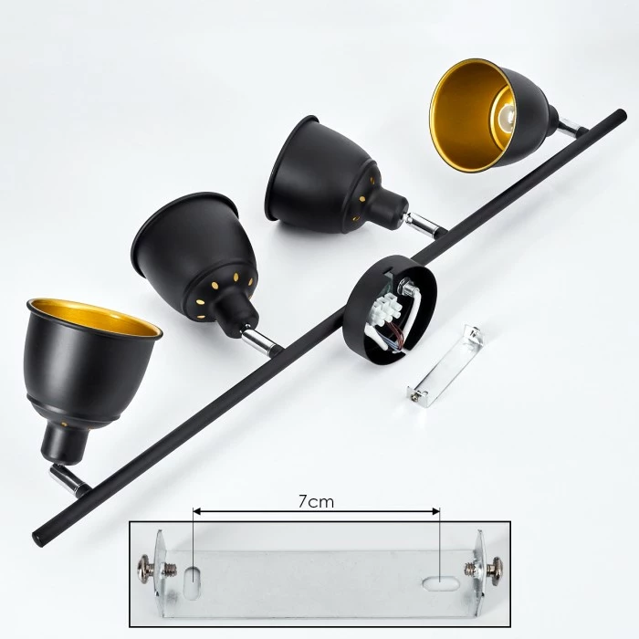 Hofstein Pistrino Deckenleuchte Chrom, Schwarz, 4-flammig 5 Hofstein Pistrino Deckenleuchte Chrom, Schwarz, 4-flammig – Bild 5