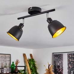 Hofstein Pistrino Deckenleuchte Chrom, Schwarz, 2-flammig -Bürolampen Verkäufe pistrino deckenleuchte h3017869 6