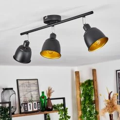 Hofstein Pistrino Deckenleuchte Chrom, Schwarz, 3-flammig -Bürolampen Verkäufe pistrino deckenleuchte h3017876 10