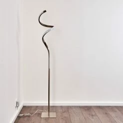 Hofstein Pitasch Stehleuchte LED Nickel-Matt, 1-flammig -Bürolampen Verkäufe pitasch stehleuchte h3299104 do1 13