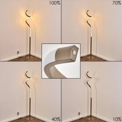 Hofstein Pitasch Stehleuchte LED Nickel-Matt, 1-flammig -Bürolampen Verkäufe pitasch stehleuchte h3299104 do1 3