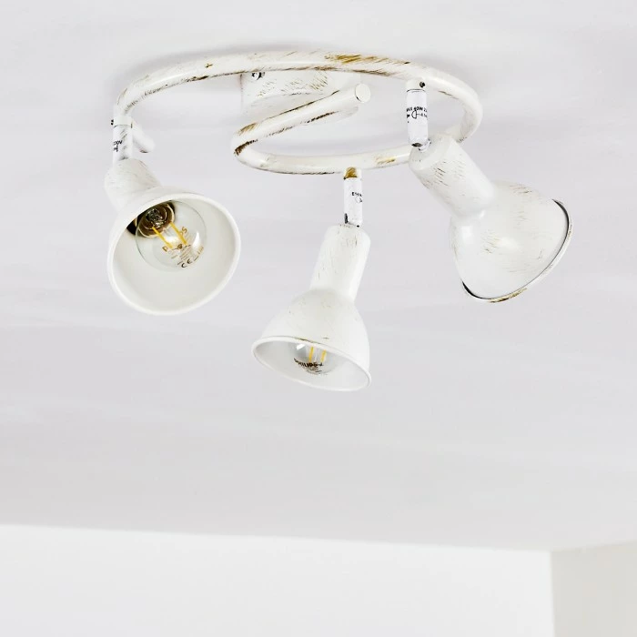 Hofstein Polmak Deckenleuchte Weiß, Gold, 3-flammig 16 Hofstein Polmak Deckenleuchte Weiß, Gold, 3-flammig – Bild 16