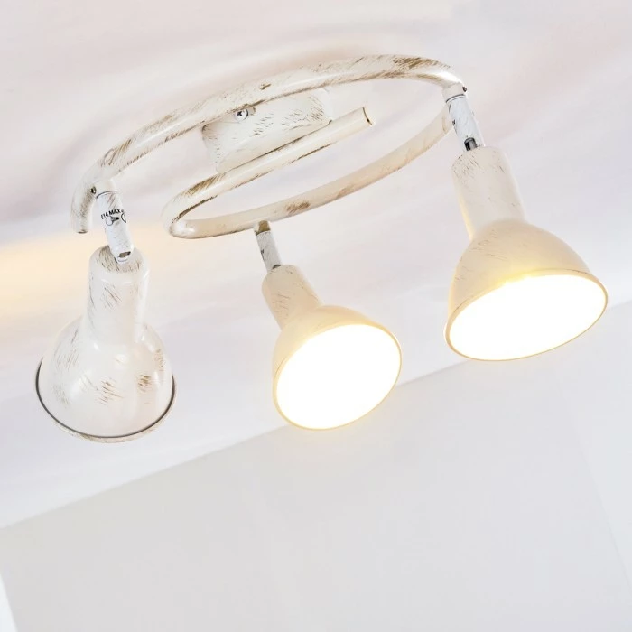 Hofstein Polmak Deckenleuchte Weiß, Gold, 3-flammig 7 Hofstein Polmak Deckenleuchte Weiß, Gold, 3-flammig – Bild 7