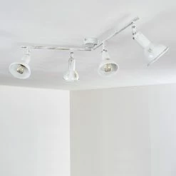 Hofstein Polmak Deckenleuchte Weiß, Gold, 4-flammig -Bürolampen Verkäufe polmak deckenleuchte h3092583 do1 12