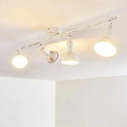 Hofstein Polmak Deckenleuchte Weiß, Gold, 4-flammig -Bürolampen Verkäufe polmak deckenleuchte h3092583 do1 13