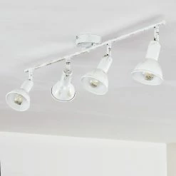 Hofstein Polmak Deckenleuchte Weiß, Gold, 4-flammig -Bürolampen Verkäufe polmak deckenleuchte h3092583 do1 19