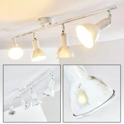 Hofstein Polmak Deckenleuchte Weiß, Gold, 4-flammig -Bürolampen Verkäufe polmak deckenleuchte h3092583 do1 21