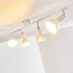 Hofstein Polmak Deckenleuchte Weiß, Gold, 4-flammig -Bürolampen Verkäufe polmak deckenleuchte h3092583 do1 8