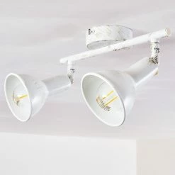 Hofstein Polmak Deckenspot Weiß, Gold, 2-flammig -Bürolampen Verkäufe polmak deckenspot h3092330 do1 18