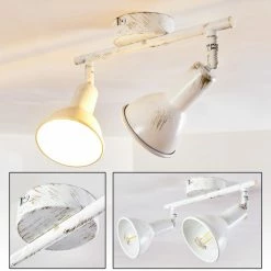 Hofstein Polmak Deckenspot Weiß, Gold, 2-flammig -Bürolampen Verkäufe polmak deckenspot h3092330 do1 20