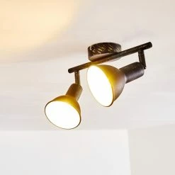 Hofstein Polmak Deckenspot Schwarz-Gold, 2-flammig -Bürolampen Verkäufe polmak deckenspot h3092354 do1 11