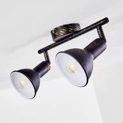 Hofstein Polmak Deckenspot Schwarz-Gold, 2-flammig -Bürolampen Verkäufe polmak deckenspot h3092354 do1 12