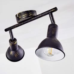 Hofstein Polmak Deckenspot Schwarz-Gold, 2-flammig -Bürolampen Verkäufe polmak deckenspot h3092354 do1 16
