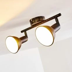 Hofstein Polmak Deckenspot Schwarz-Gold, 2-flammig -Bürolampen Verkäufe polmak deckenspot h3092354 do1 6