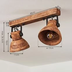 Hofstein Porcia Deckenleuchte Holz dunkel, 2-flammig 13 Hofstein Porcia Deckenleuchte Holz dunkel, 2-flammig -Bürolampen Verkäufe porcia deckenleuchte h3423066 3