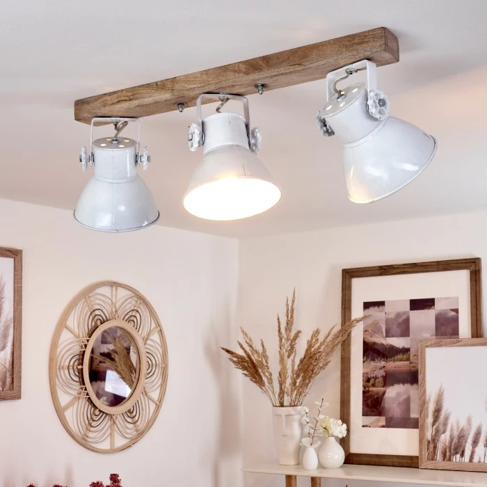 Hofstein Porcia Deckenleuchte Holz dunkel, 3-flammig 11 Hofstein Porcia Deckenleuchte Holz dunkel, 3-flammig – Bild 11