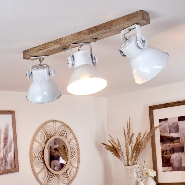 Hofstein Porcia Deckenleuchte Holz dunkel, 3-flammig 7 Hofstein Porcia Deckenleuchte Holz dunkel, 3-flammig – Bild 7