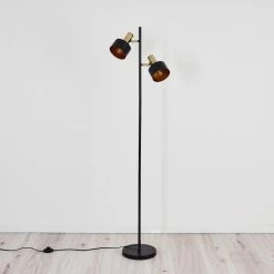 Hofstein Pretoria Stehleuchte Schwarz, Altmessing, 2-flammig -Bürolampen Verkäufe pretoria stehleuchte h3413982 7