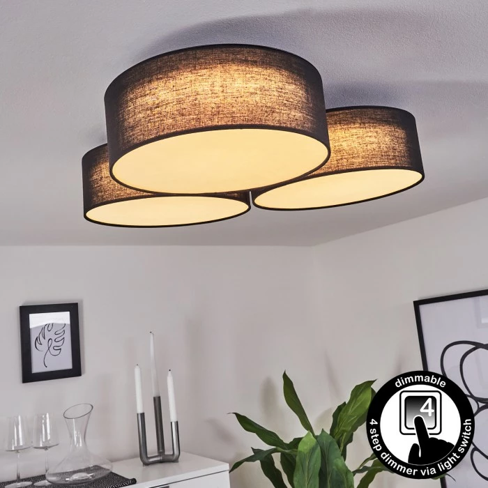 Hofstein Purus Deckenleuchte LED Schwarz, 1-flammig 1 Hofstein Purus Deckenleuchte LED Schwarz, 1-flammig