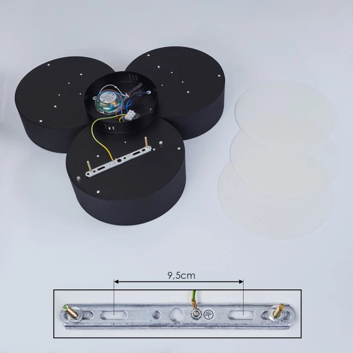 Hofstein Purus Deckenleuchte LED Schwarz, 1-flammig 5 Hofstein Purus Deckenleuchte LED Schwarz, 1-flammig – Bild 5