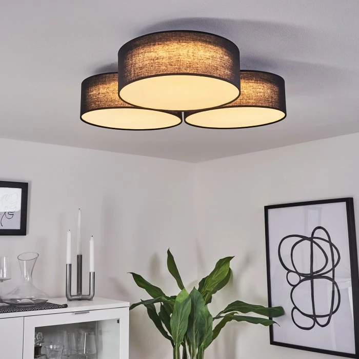 Hofstein Purus Deckenleuchte LED Schwarz, 1-flammig 9 Hofstein Purus Deckenleuchte LED Schwarz, 1-flammig – Bild 9