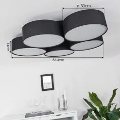 Hofstein Purus Deckenleuchte LED Schwarz, 1-flammig -Bürolampen Verkäufe purus deckenleuchte h3437490 3