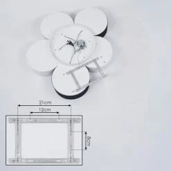 Hofstein Purus Deckenleuchte LED Schwarz, 1-flammig -Bürolampen Verkäufe purus deckenleuchte h3445501 4