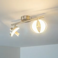 Hofstein Puslinch Deckenspot LED Nickel-Matt, 4-flammig -Bürolampen Verkäufe puslinch deckenspot h3009864 3