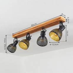 Hofstein Racolo Deckenleuchte Holz dunkel, 4-flammig -Bürolampen Verkäufe racolo deckenleuchte h3443996 3