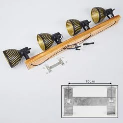 Hofstein Racolo Deckenleuchte Holz dunkel, 4-flammig -Bürolampen Verkäufe racolo deckenleuchte h3443996 4